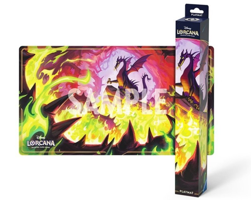 画像1: 【海外プレイマット】[LORCANA] マレフィセント ドラゴンの炎 Playmat (1)